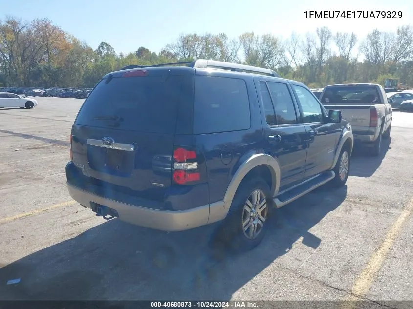 2007 Ford Explorer Eddie Bauer VIN: 1FMEU74E17UA79329 Lot: 40680873