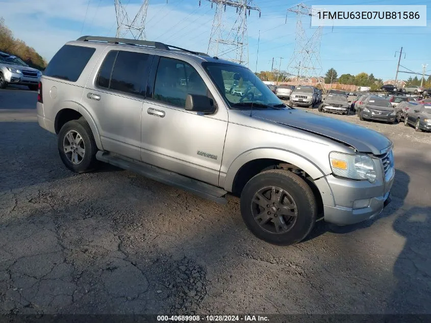 2007 Ford Explorer Xlt VIN: 1FMEU63E07UB81586 Lot: 40689908