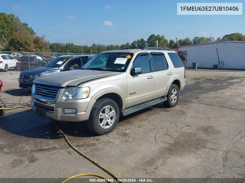 2007 Ford Explorer Xlt VIN: 1FMEU63E27UB10406 Lot: 40697996