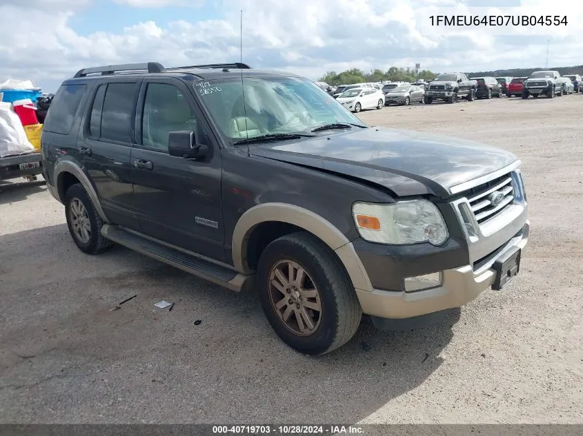 2007 Ford Explorer Eddie Bauer VIN: 1FMEU64E07UB04554 Lot: 40719703