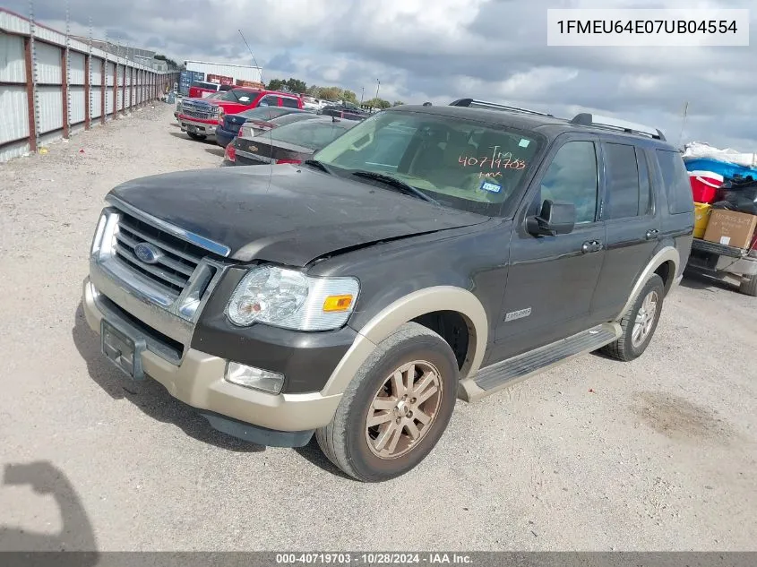 2007 Ford Explorer Eddie Bauer VIN: 1FMEU64E07UB04554 Lot: 40719703