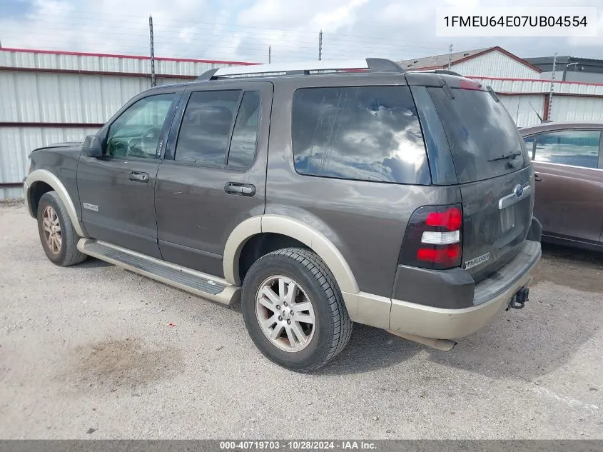 2007 Ford Explorer Eddie Bauer VIN: 1FMEU64E07UB04554 Lot: 40719703