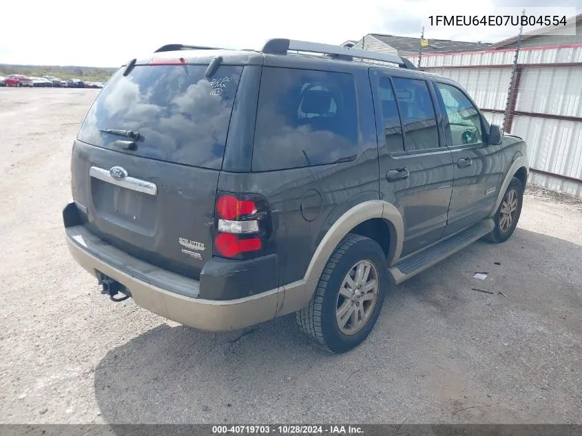 2007 Ford Explorer Eddie Bauer VIN: 1FMEU64E07UB04554 Lot: 40719703