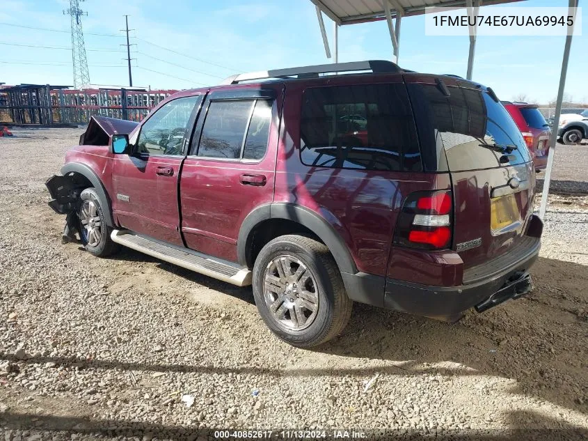 2007 Ford Explorer Eddie Bauer VIN: 1FMEU74E67UA69945 Lot: 40852617