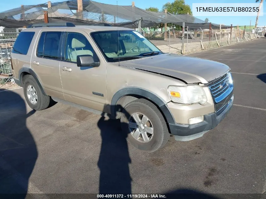 2007 Ford Explorer Xlt VIN: 1FMEU63E57UB80255 Lot: 40911372