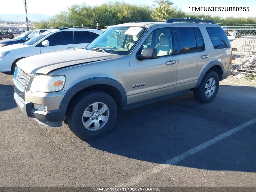 2007 Ford Explorer Xlt VIN: 1FMEU63E57UB80255 Lot: 40911372