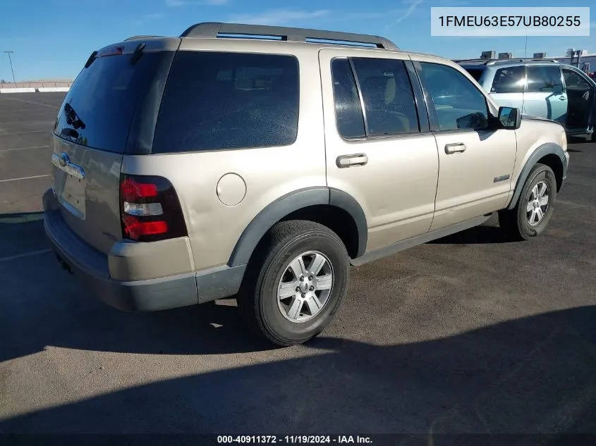 2007 Ford Explorer Xlt VIN: 1FMEU63E57UB80255 Lot: 40911372