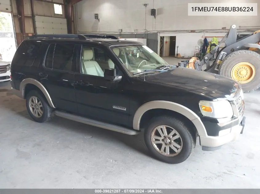 2008 Ford Explorer Eddie Bauer VIN: 1FMEU74E88UB36224 Lot: 39821287