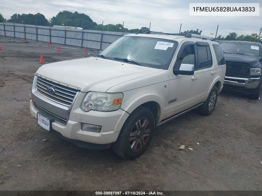 2008 Ford Explorer Limited VIN: 1FMEU65828UA43833 Lot: 39897097