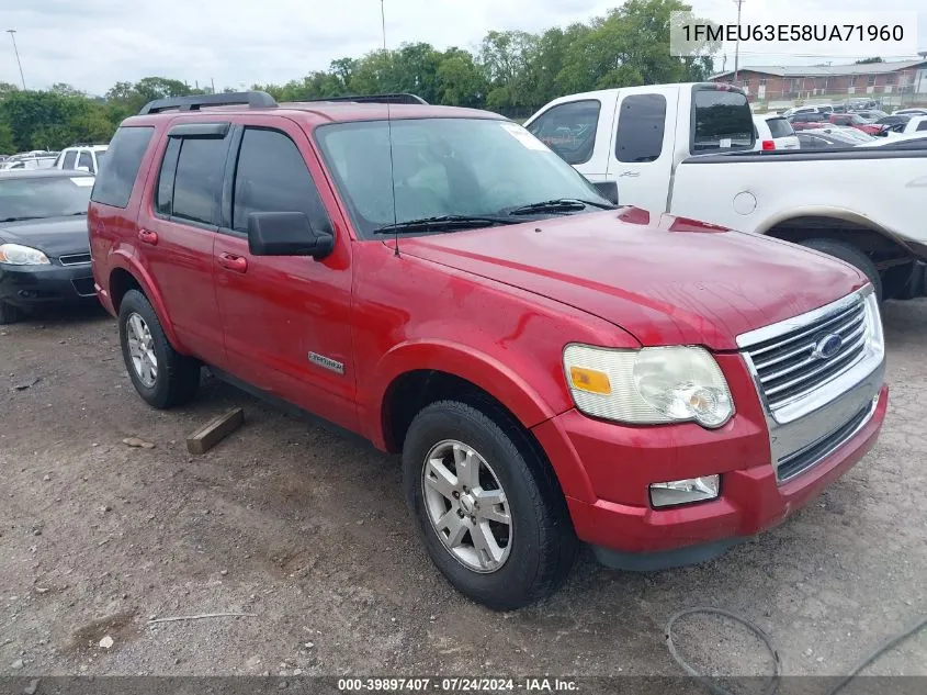 1FMEU63E58UA71960 2008 Ford Explorer Xlt