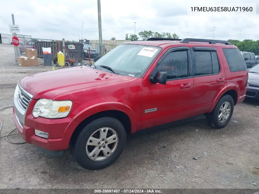 1FMEU63E58UA71960 2008 Ford Explorer Xlt