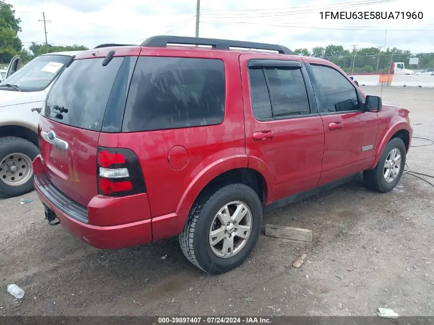 1FMEU63E58UA71960 2008 Ford Explorer Xlt