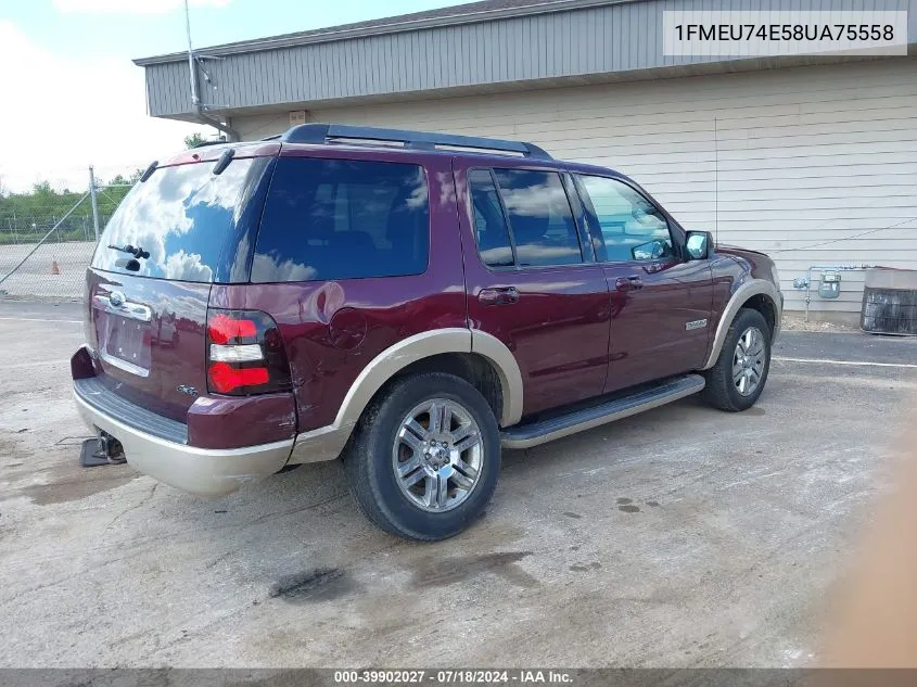 1FMEU74E58UA75558 2008 Ford Explorer Eddie Bauer