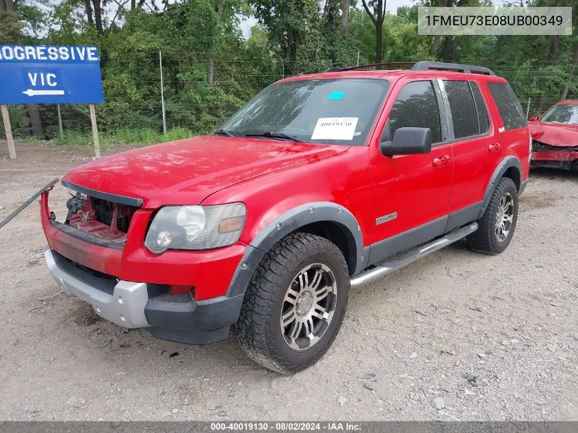 2008 Ford Explorer Xlt VIN: 1FMEU73E08UB00349 Lot: 40019130