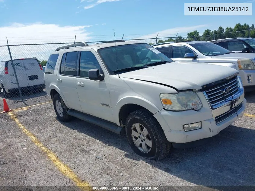 2008 Ford Explorer Xlt VIN: 1FMEU73E88UA25142 Lot: 40085965