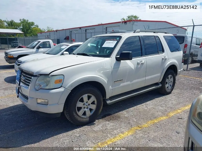 2008 Ford Explorer Xlt VIN: 1FMEU73E88UA25142 Lot: 40085965