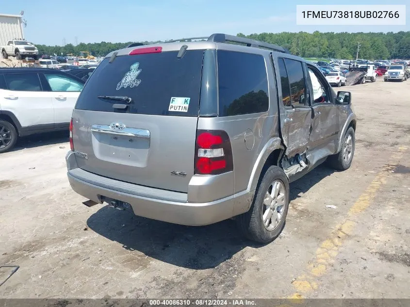 1FMEU73818UB02766 2008 Ford Explorer Xlt