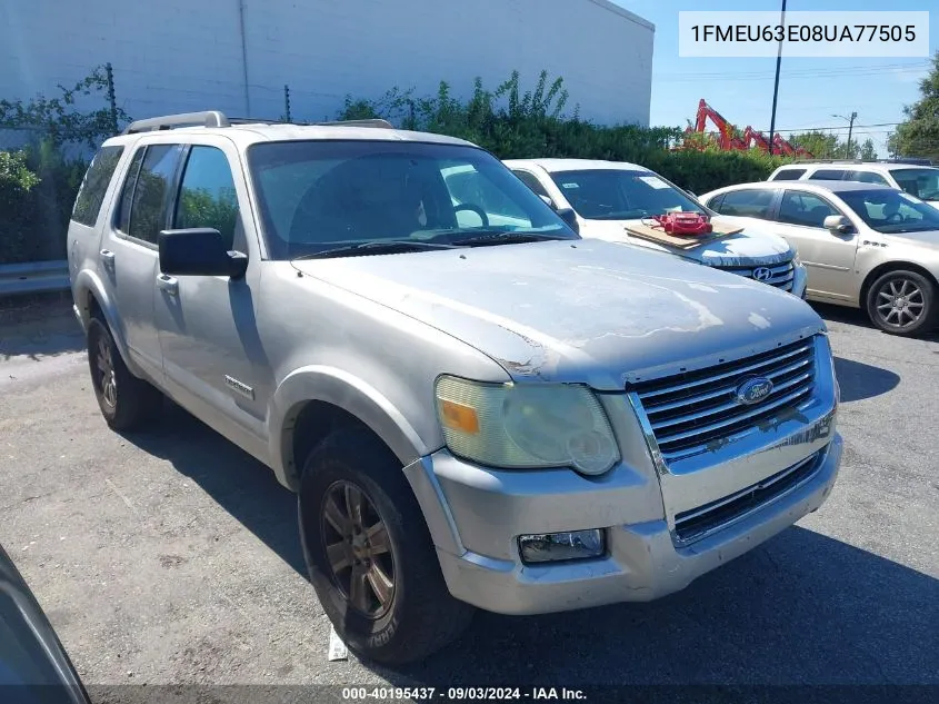 1FMEU63E08UA77505 2008 Ford Explorer Xlt