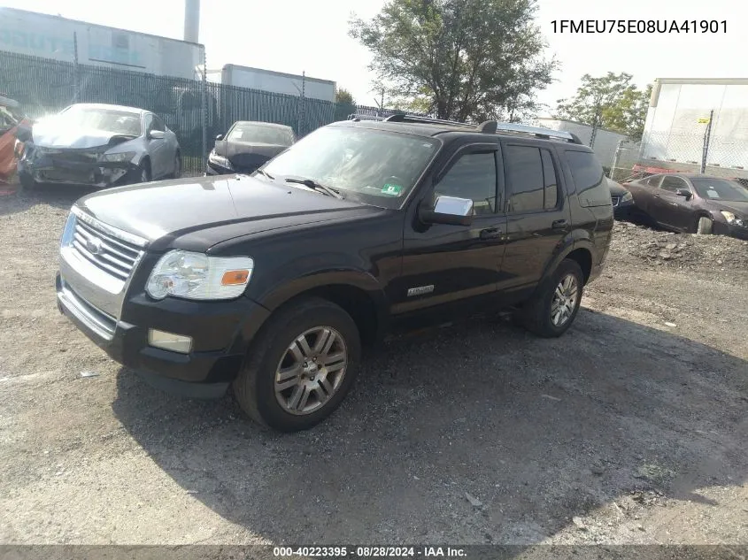 2008 Ford Explorer Limited VIN: 1FMEU75E08UA41901 Lot: 40223395