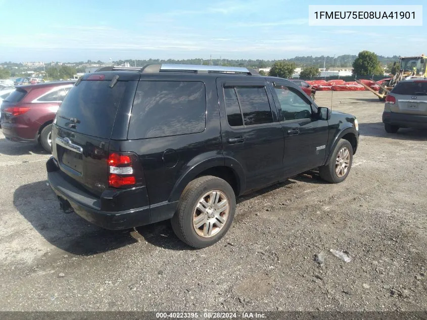 2008 Ford Explorer Limited VIN: 1FMEU75E08UA41901 Lot: 40223395