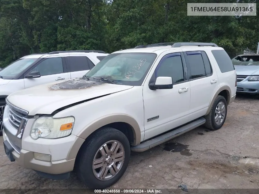 2008 Ford Explorer Eddie Bauer VIN: 1FMEU64E58UA91365 Lot: 40248558