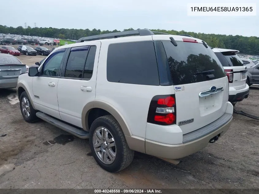 2008 Ford Explorer Eddie Bauer VIN: 1FMEU64E58UA91365 Lot: 40248558