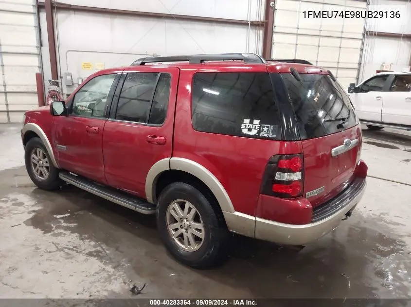 2008 Ford Explorer Eddie Bauer VIN: 1FMEU74E98UB29136 Lot: 40283364