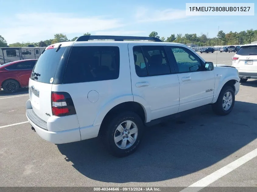 2008 Ford Explorer Xlt VIN: 1FMEU73808UB01527 Lot: 40344646