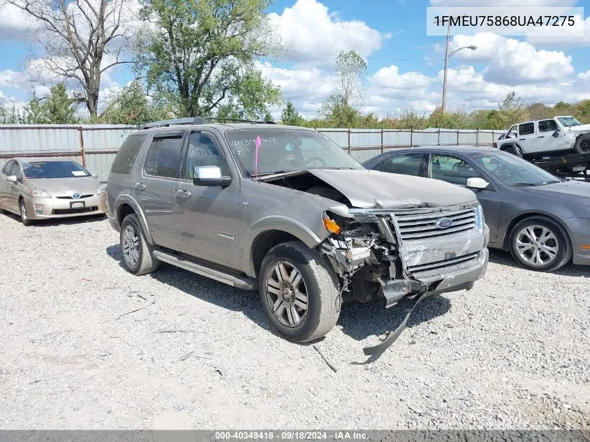 2008 Ford Explorer Limited VIN: 1FMEU75868UA47275 Lot: 40349418