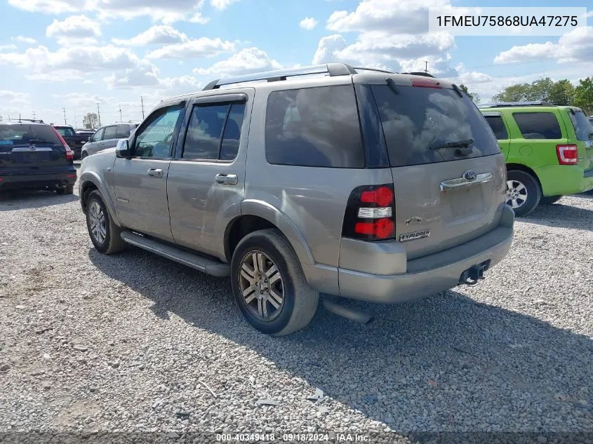 2008 Ford Explorer Limited VIN: 1FMEU75868UA47275 Lot: 40349418