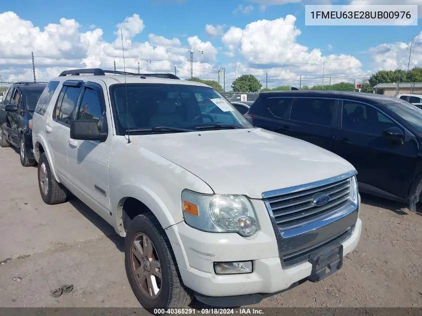 2008 Ford Explorer Xlt VIN: 1FMEU63E28UB00976 Lot: 40365291