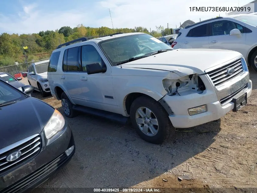 2008 Ford Explorer Xlt VIN: 1FMEU73E68UA70919 Lot: 40399425