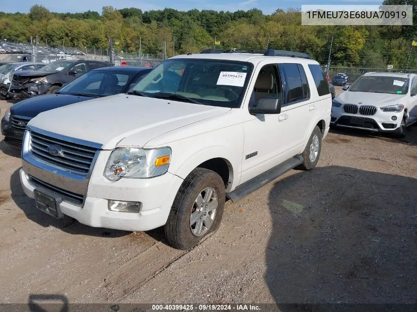 2008 Ford Explorer Xlt VIN: 1FMEU73E68UA70919 Lot: 40399425