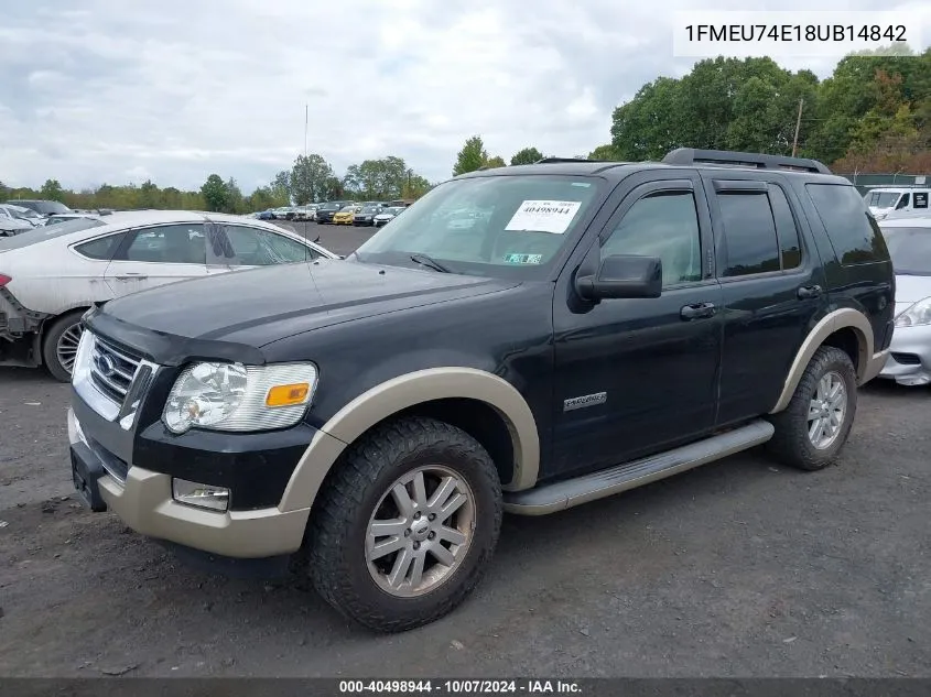 2008 Ford Explorer Eddie Bauer VIN: 1FMEU74E18UB14842 Lot: 40498944