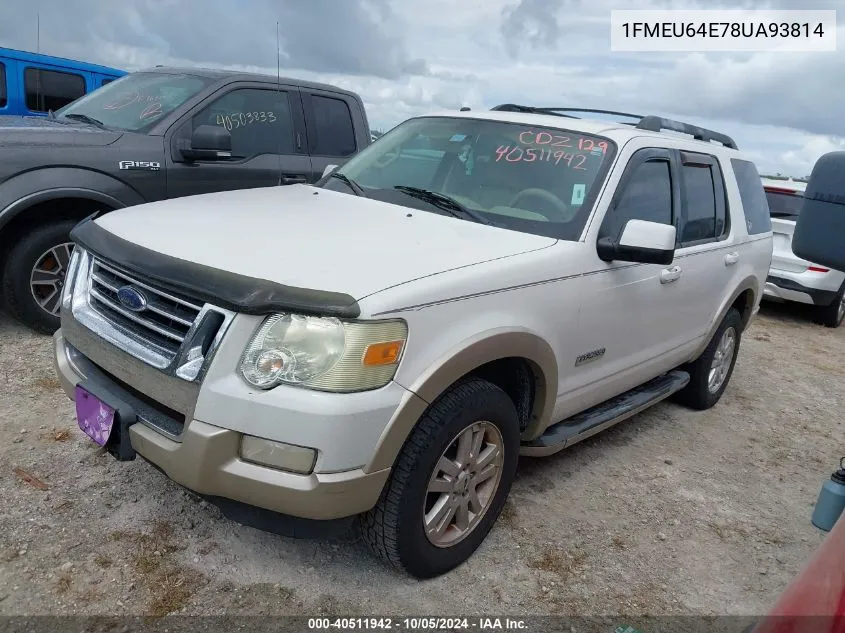 2008 Ford Explorer Eddie Bauer VIN: 1FMEU64E78UA93814 Lot: 40511942