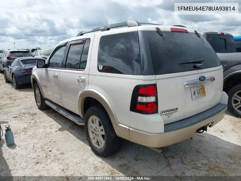 2008 Ford Explorer Eddie Bauer VIN: 1FMEU64E78UA93814 Lot: 40511942