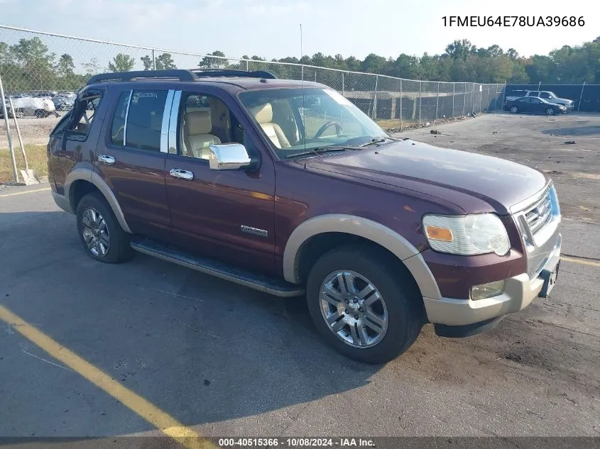 2008 Ford Explorer Eddie Bauer VIN: 1FMEU64E78UA39686 Lot: 40515366