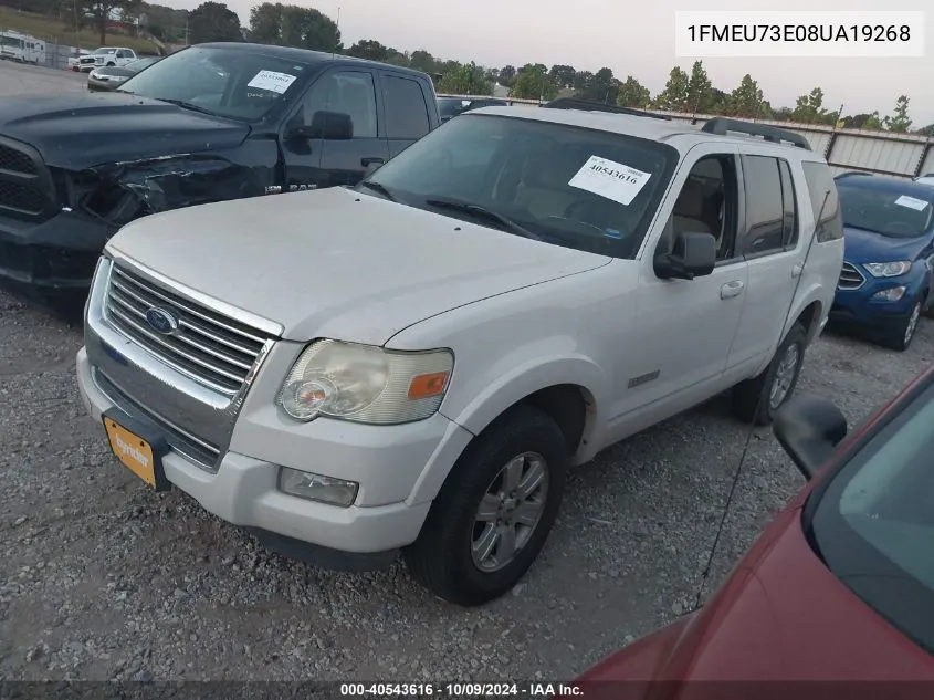 2008 Ford Explorer Xlt VIN: 1FMEU73E08UA19268 Lot: 40543616