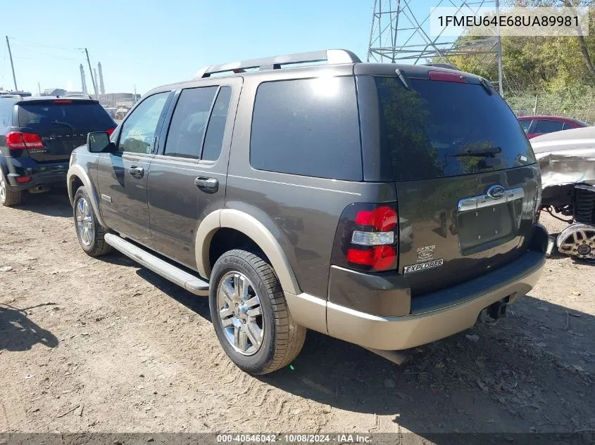 2008 Ford Explorer Eddie Bauer VIN: 1FMEU64E68UA89981 Lot: 40546042