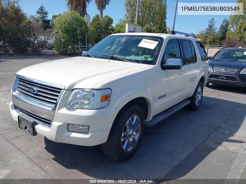 1FMEU75E58UB03549 2008 Ford Explorer Limited