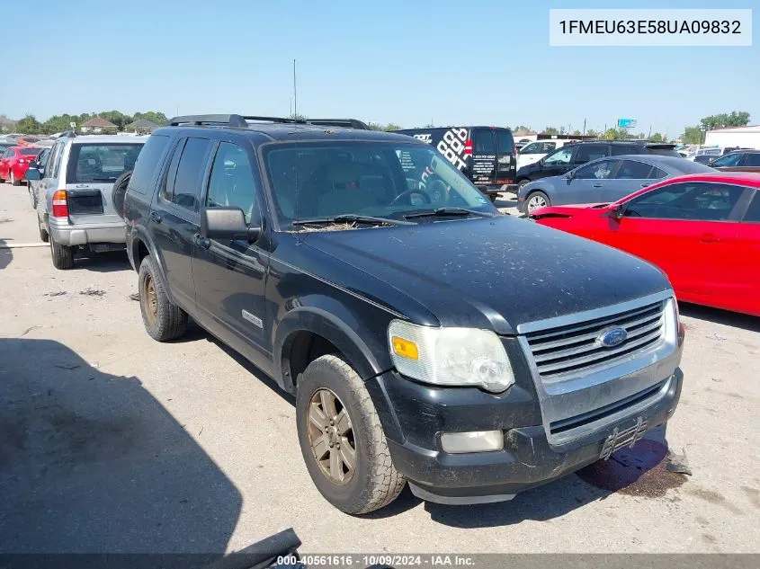 2008 Ford Explorer Xlt VIN: 1FMEU63E58UA09832 Lot: 40561616