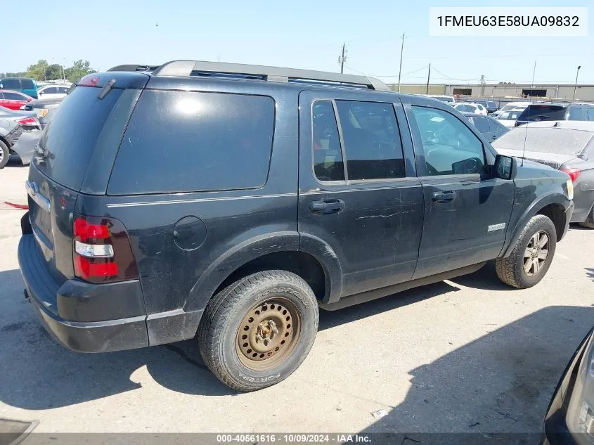 2008 Ford Explorer Xlt VIN: 1FMEU63E58UA09832 Lot: 40561616