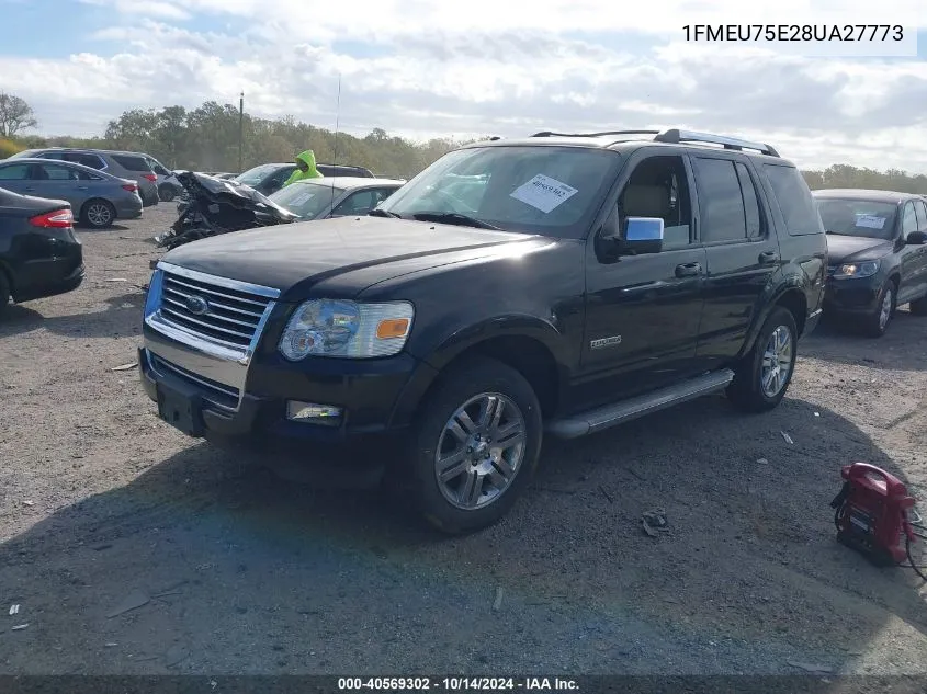 2008 Ford Explorer Limited VIN: 1FMEU75E28UA27773 Lot: 40569302