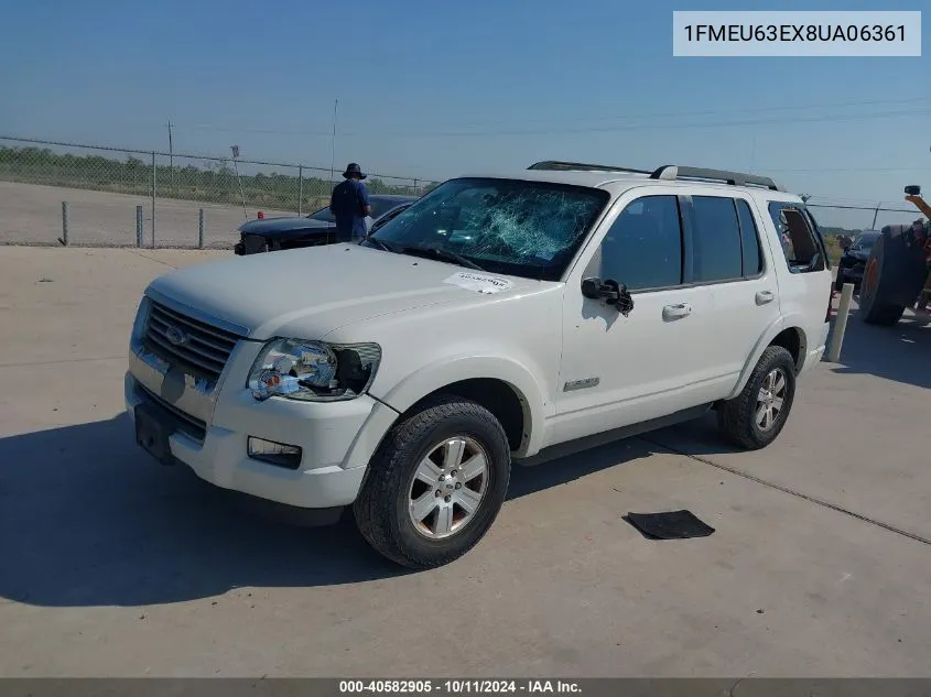 1FMEU63EX8UA06361 2008 Ford Explorer Xlt