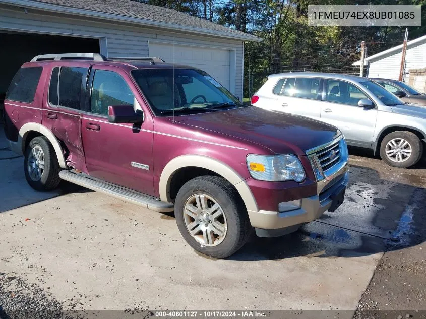 2008 Ford Explorer Eddie Bauer VIN: 1FMEU74EX8UB01085 Lot: 40601127