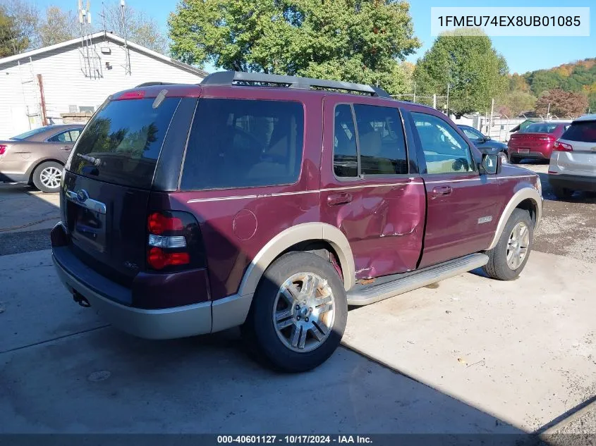 2008 Ford Explorer Eddie Bauer VIN: 1FMEU74EX8UB01085 Lot: 40601127