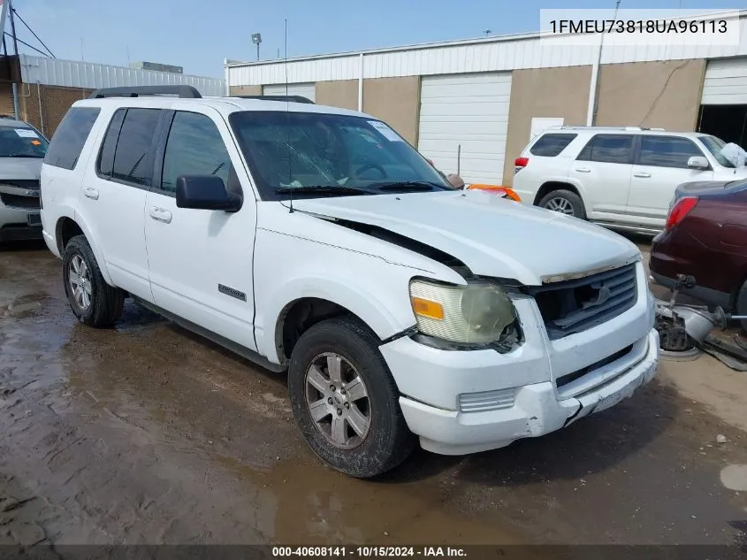 1FMEU73818UA96113 2008 Ford Explorer Xlt