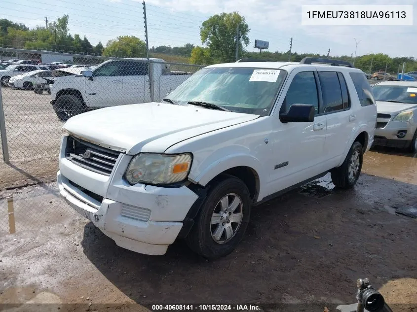 1FMEU73818UA96113 2008 Ford Explorer Xlt