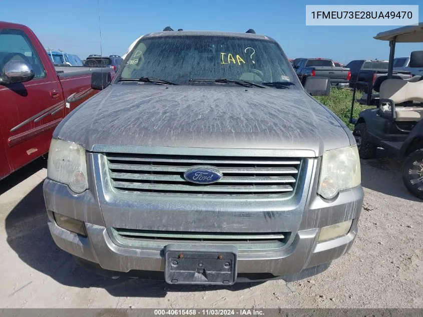 2008 Ford Explorer Xlt VIN: 1FMEU73E28UA49470 Lot: 40615458