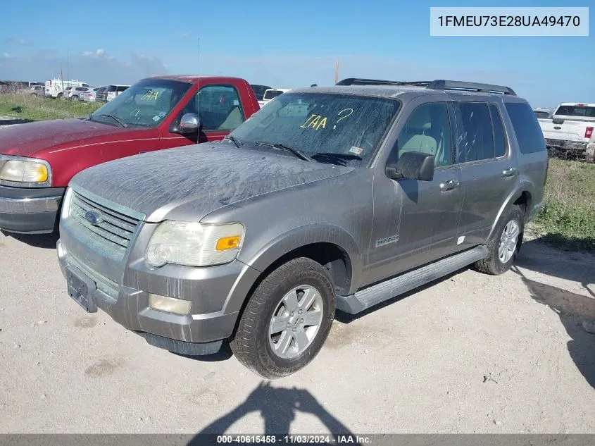 2008 Ford Explorer Xlt VIN: 1FMEU73E28UA49470 Lot: 40615458